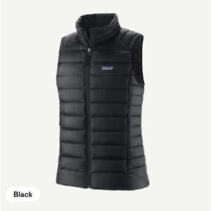 Patagonia Black Women's Down Sweater Vest - Small with Logo